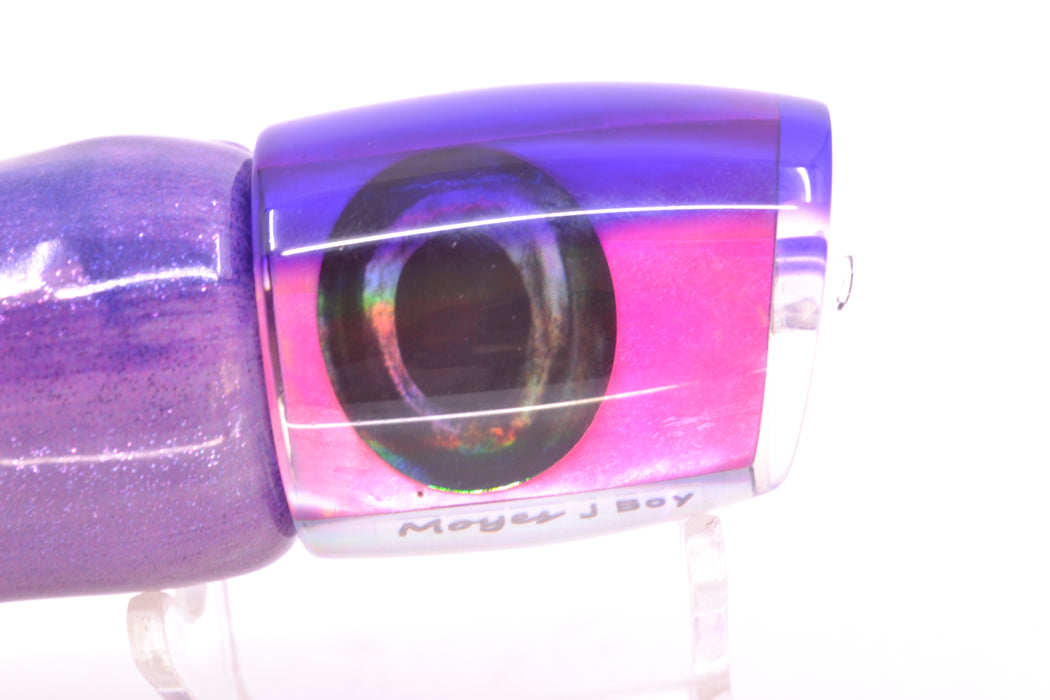 Moyes Lures Pink MOP Purple Back Taxi Eyes Medium J-Boy 12" 5oz FT Vinyl Purple Eclipse