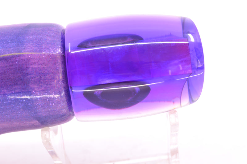 Moyes Lures Pink MOP Purple Back Taxi Eyes Medium J-Boy 12" 5oz FT Vinyl Purple Eclipse