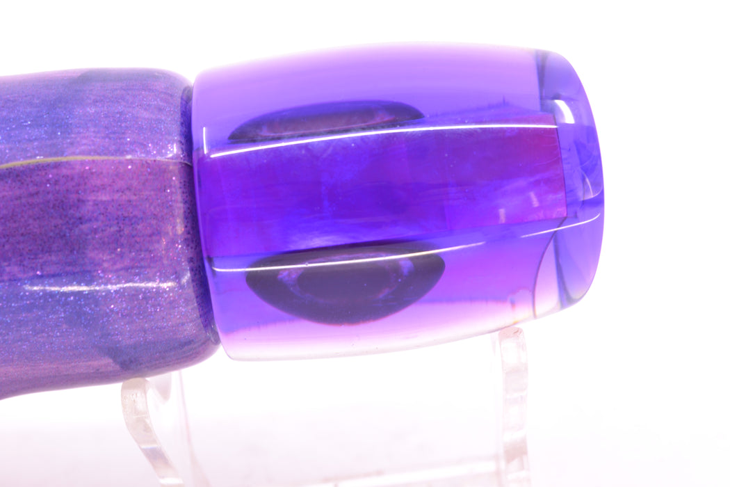 Moyes Lures Pink MOP Purple Back Taxi Eyes Medium J-Boy 12" 5oz FT Vinyl Purple Eclipse