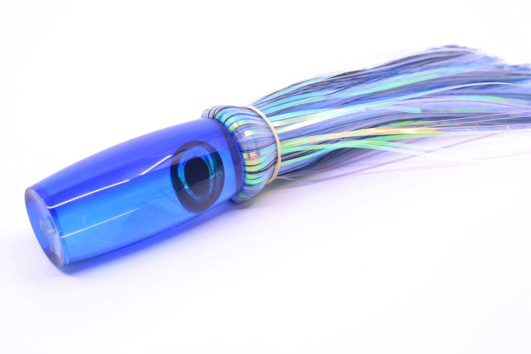 Moyes Lures Ice Blue MOP Blue Back Small Shotgun 9" 2.5oz Skirted Mixed Hair