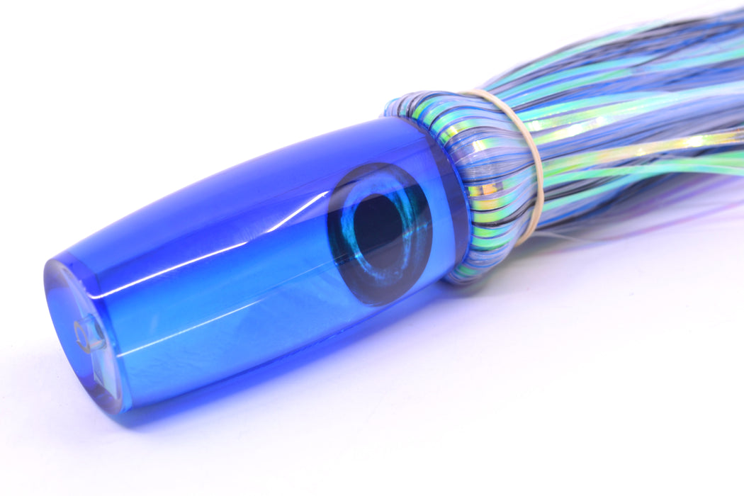 Moyes Lures Ice Blue MOP Blue Back Small Shotgun 9" 2.5oz Skirted Mixed Hair