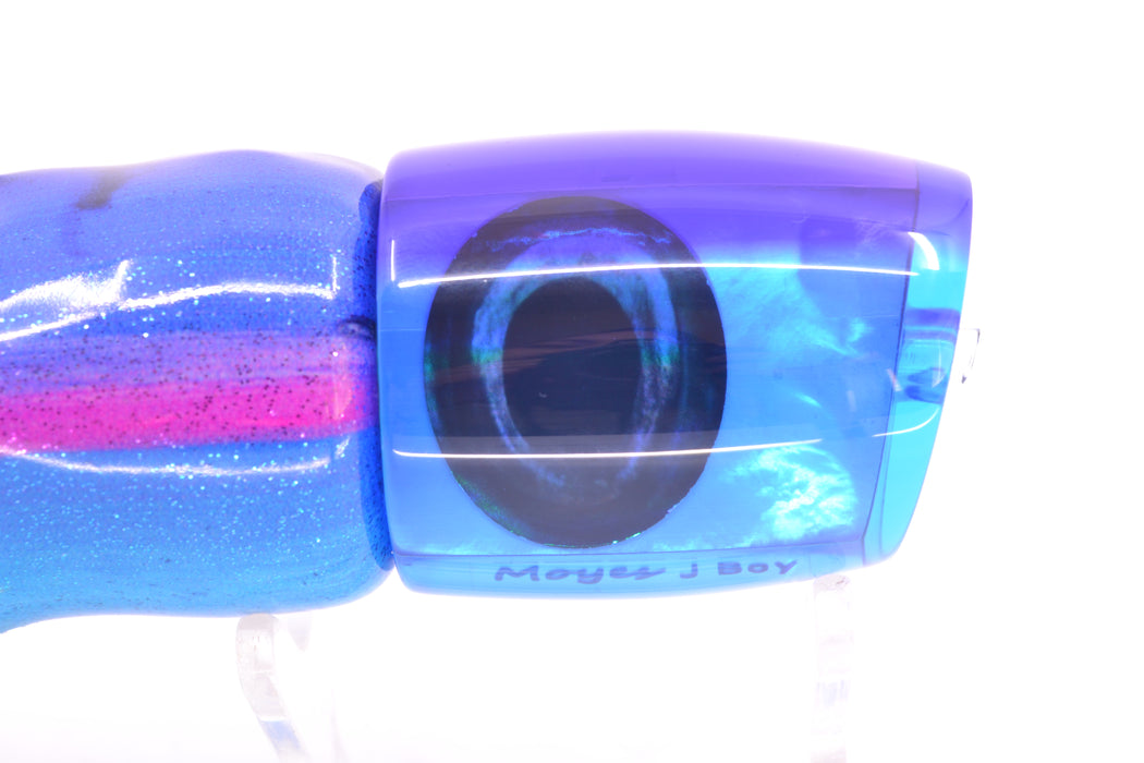 Moyes Lures Ice Blue MOP Purple Back Taxi Eyes Medium J-Boy 12" 5oz FT Vinyl Blue Dream