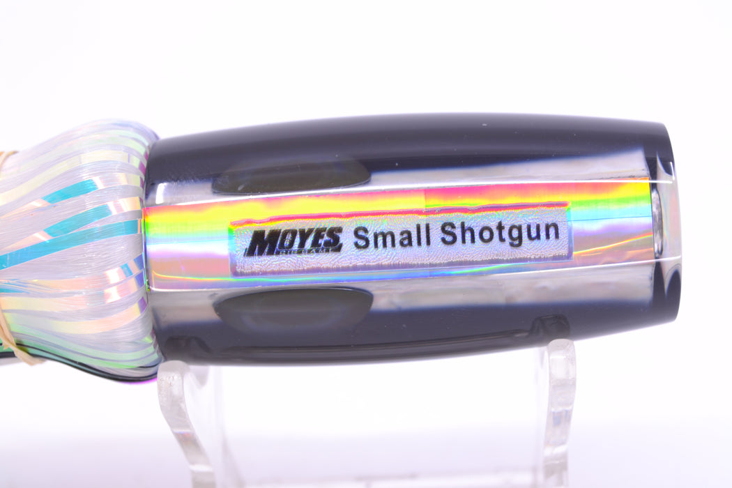 Moyes Lures White MOP Black Back Small Shotgun 9" 2.5oz Skirted Black-White Hair
