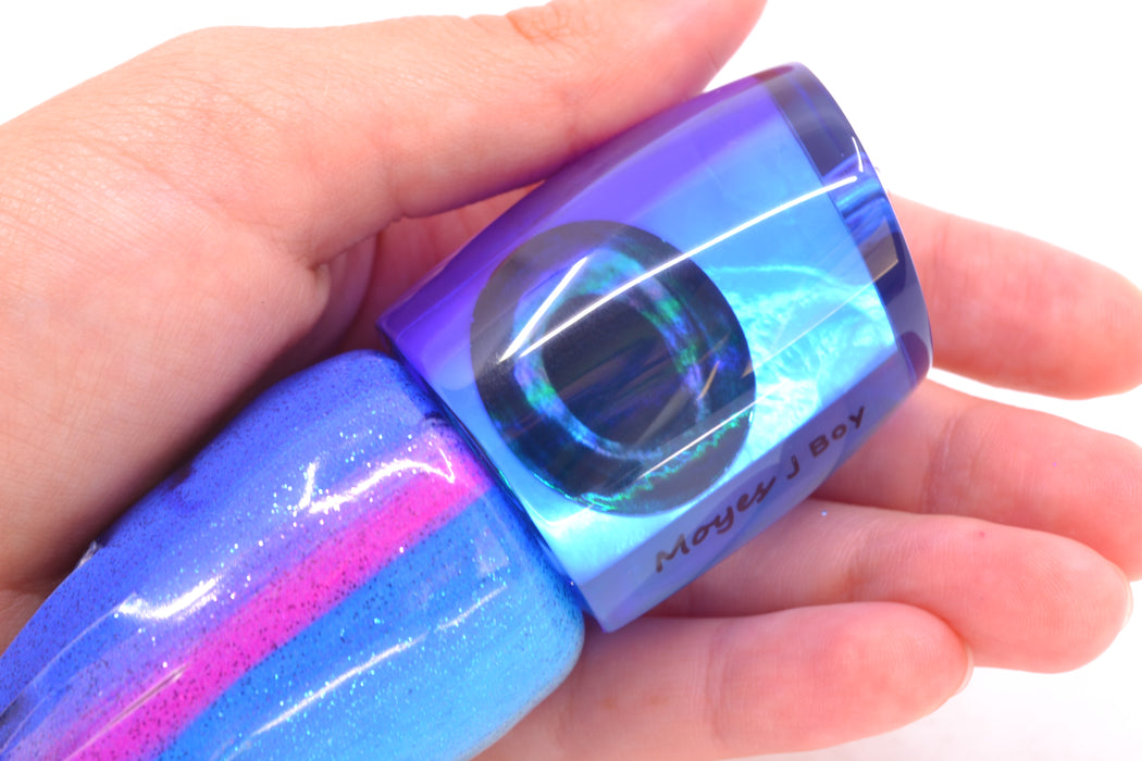 Moyes Lures Ice Blue MOP Purple Back Taxi Eyes Medium J-Boy 12" 5oz FT Vinyl Blue Dream