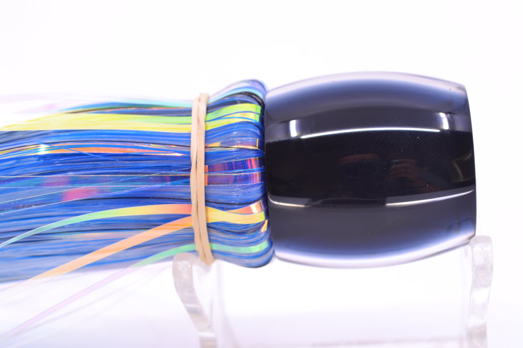 Moyes Lures Clear Mirrored Black Back Red Eyes Small Secret 9" 1.6oz Skirted Mixed Hair
