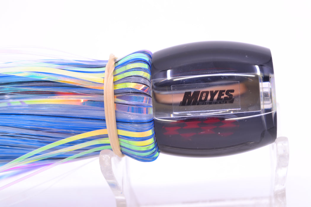 Moyes Lures Clear Mirrored Black Back Red Eyes Small Secret 9" 1.6oz Skirted Mixed Hair