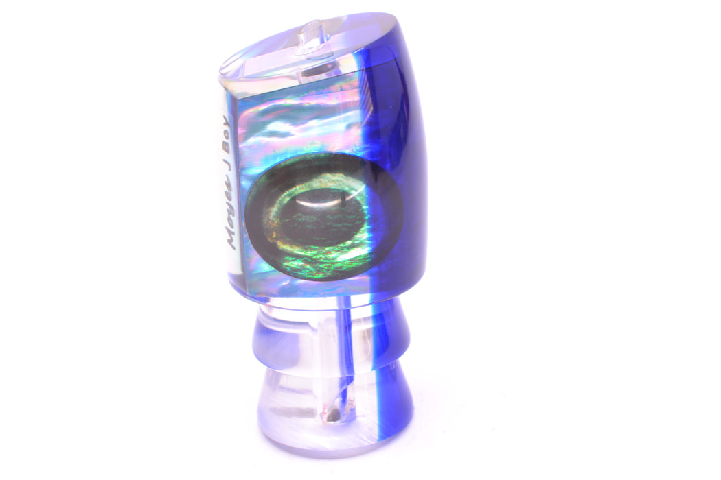 Moyes Lures Ice Blue Awabi Blue Back Taxi Eyes Medium J-Boy 12" 4oz