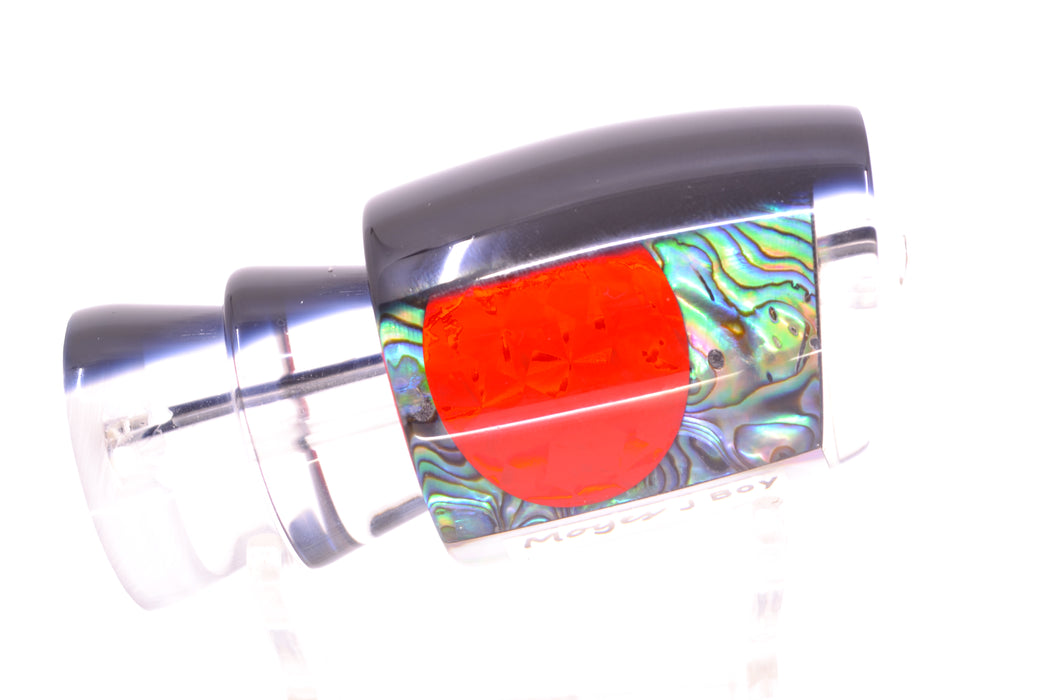 Moyes Lures Paua Shell Black Back Red Eyes Medium J-Boy 12" 4oz