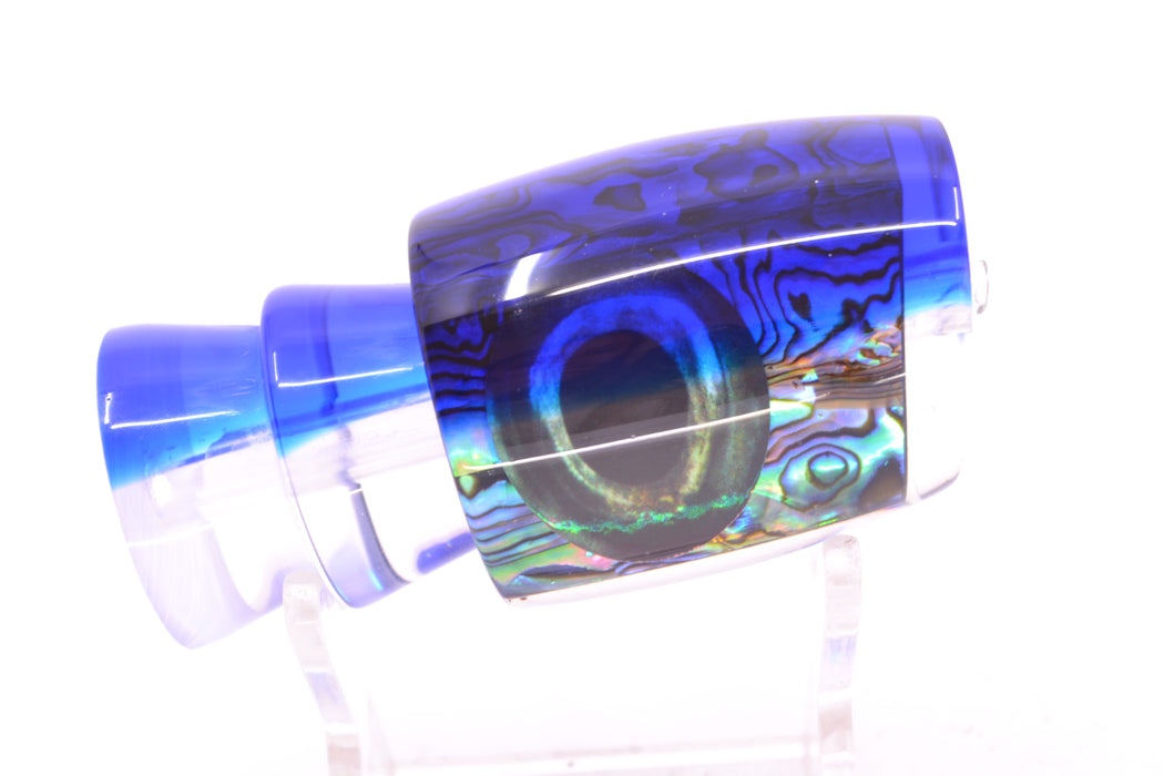 Moyes Lures Paua Shell Blue Back Taxi Eyes Medium J-Boy 12" 4oz