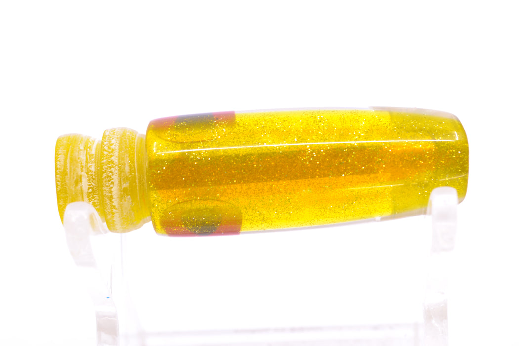 Coggin Lures Clear Mirrored Yellow Back 70's Peanut Swimmer 4.5" 0.4oz
