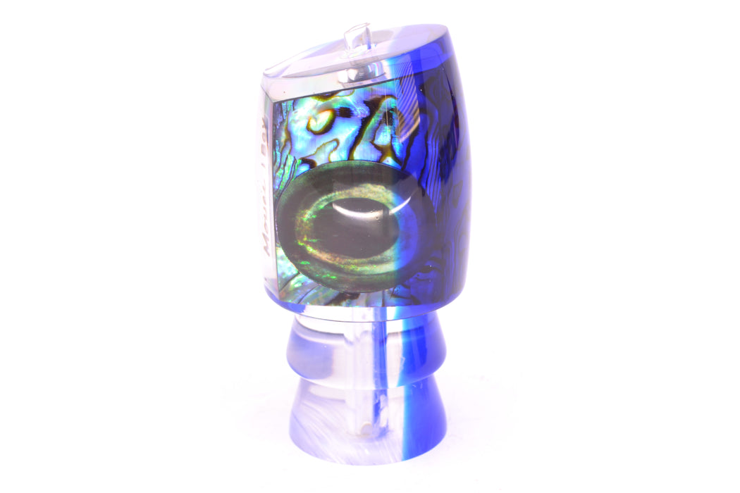 Moyes Lures Paua Shell Blue Back Taxi Eyes Medium J-Boy 12" 4oz
