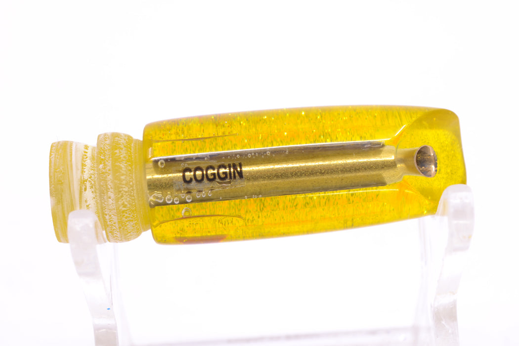 Coggin Lures Clear Mirrored Yellow Back 70's Peanut Swimmer 4.5" 0.4oz