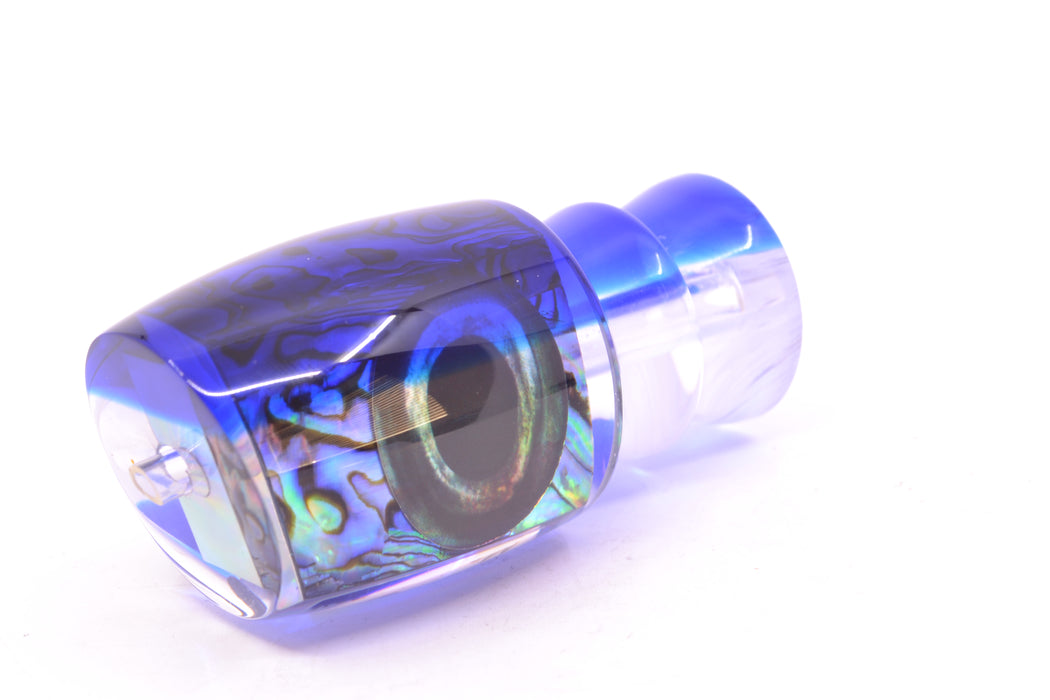 Moyes Lures Paua Shell Blue Back Taxi Eyes Medium J-Boy 12" 4oz