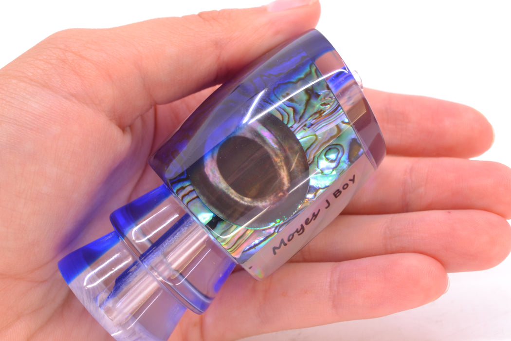 Moyes Lures Paua Shell Blue Back Taxi Eyes Medium J-Boy 12" 4oz