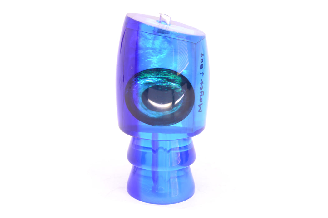 Moyes Lures Ice Blue MOP Purple Back Taxi Eyes Medium J-Boy 12" 4oz