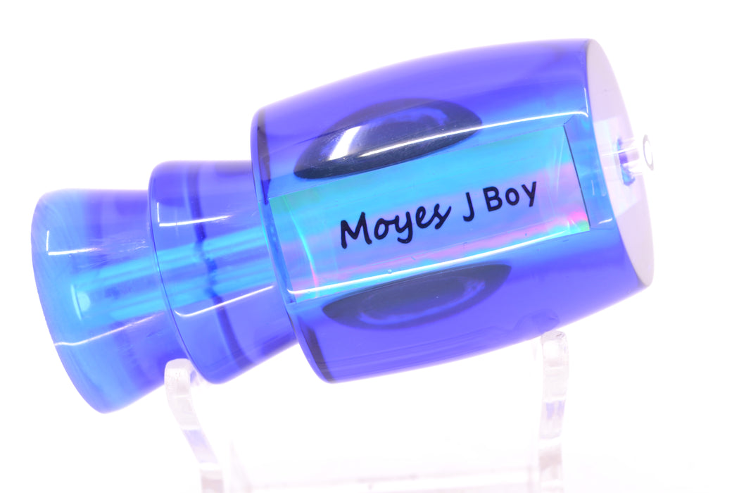 Moyes Lures Ice Blue MOP Purple Back Taxi Eyes Medium J-Boy 12" 4oz