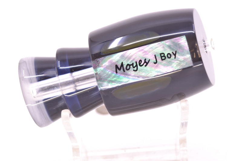 Moyes Lures Black Pearl Black Back Taxi Eyes Medium J-Boy 12" 4oz