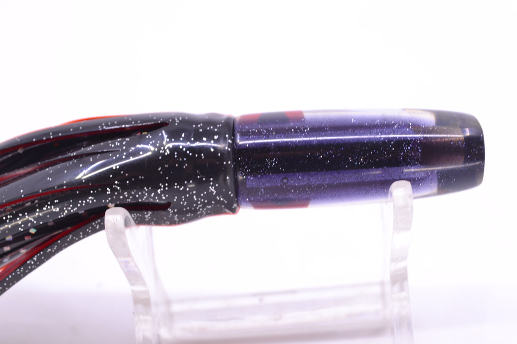 Coggin Lures Clear Mirrored Black Back 70's Peanut Swimmer 4.5" 1oz Skirted