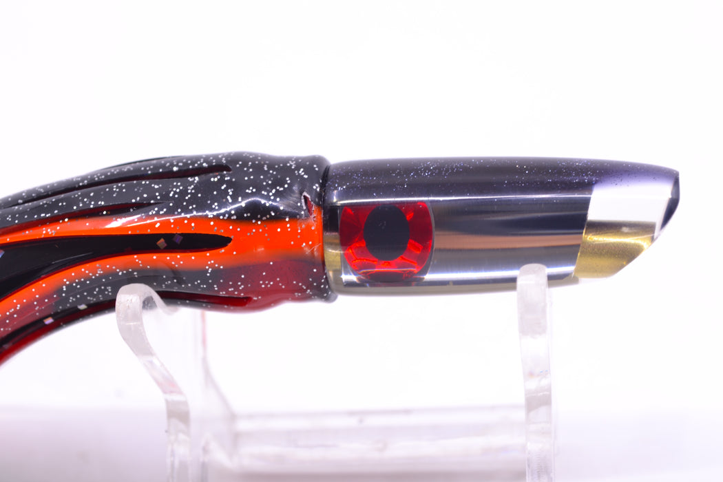 Coggin Lures Clear Mirrored Black Back 70's Peanut Swimmer 4.5" 1oz Skirted