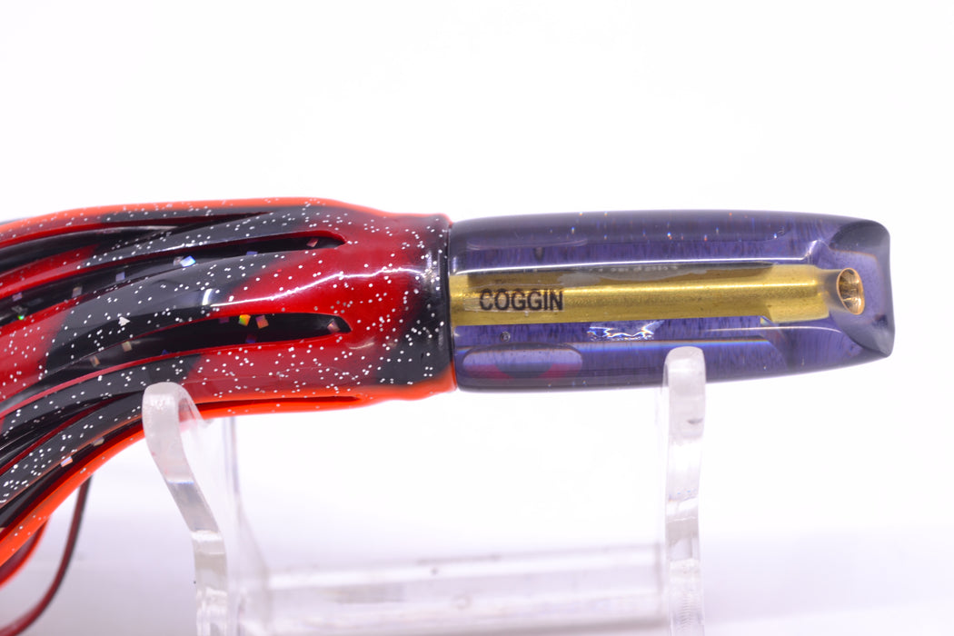 Coggin Lures Clear Mirrored Black Back 70's Peanut Swimmer 4.5" 1oz Skirted