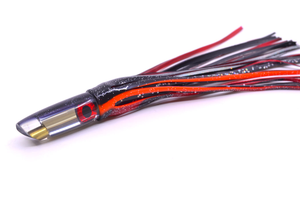 Coggin Lures Clear Mirrored Black Back 70's Peanut Swimmer 4.5" 1oz Skirted