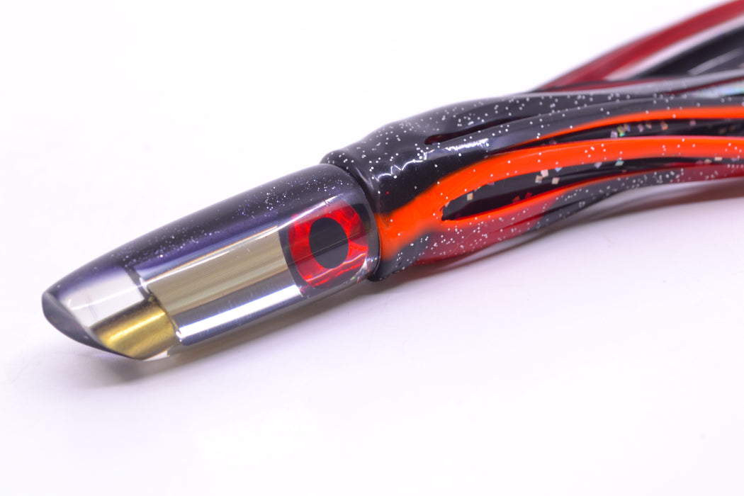 Coggin Lures Clear Mirrored Black Back 70's Peanut Swimmer 4.5" 1oz Skirted