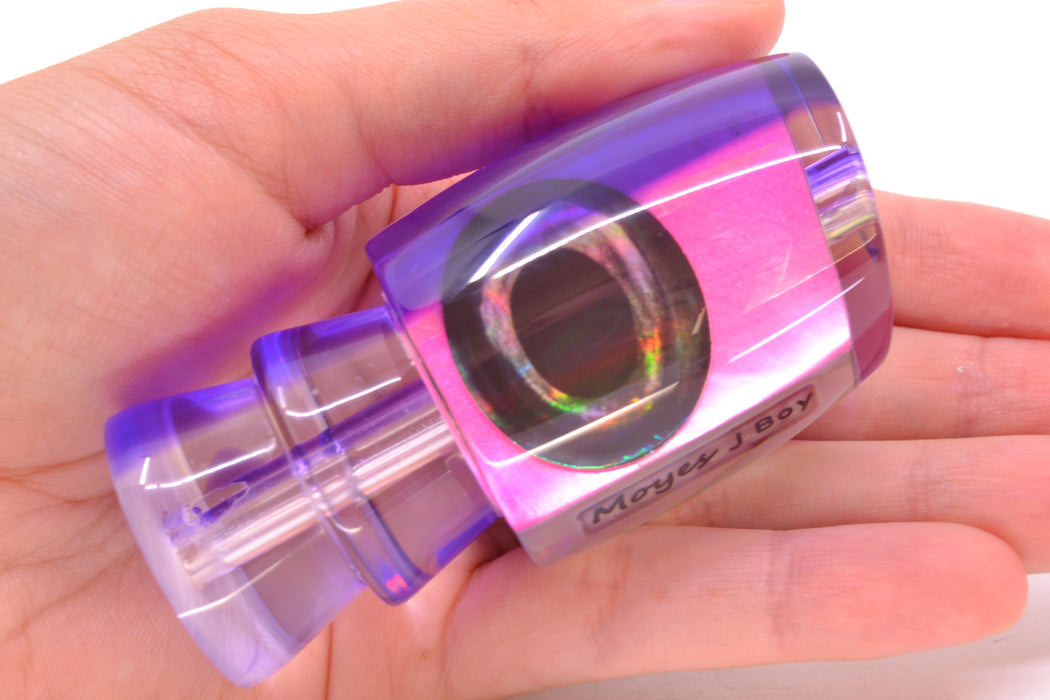 Moyes Lures Pink MOP Purple Back Taxi Eyes Medium J-Boy 12" 4oz