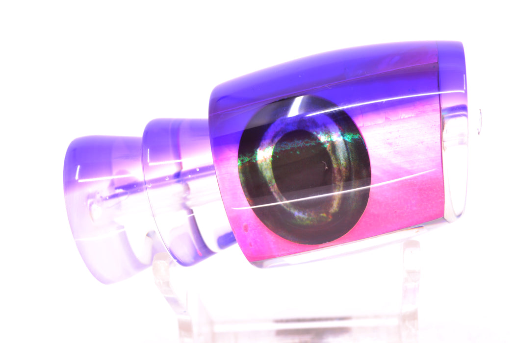 Moyes Lures Pink MOP Purple Back Taxi Eyes Medium J-Boy 12" 4oz