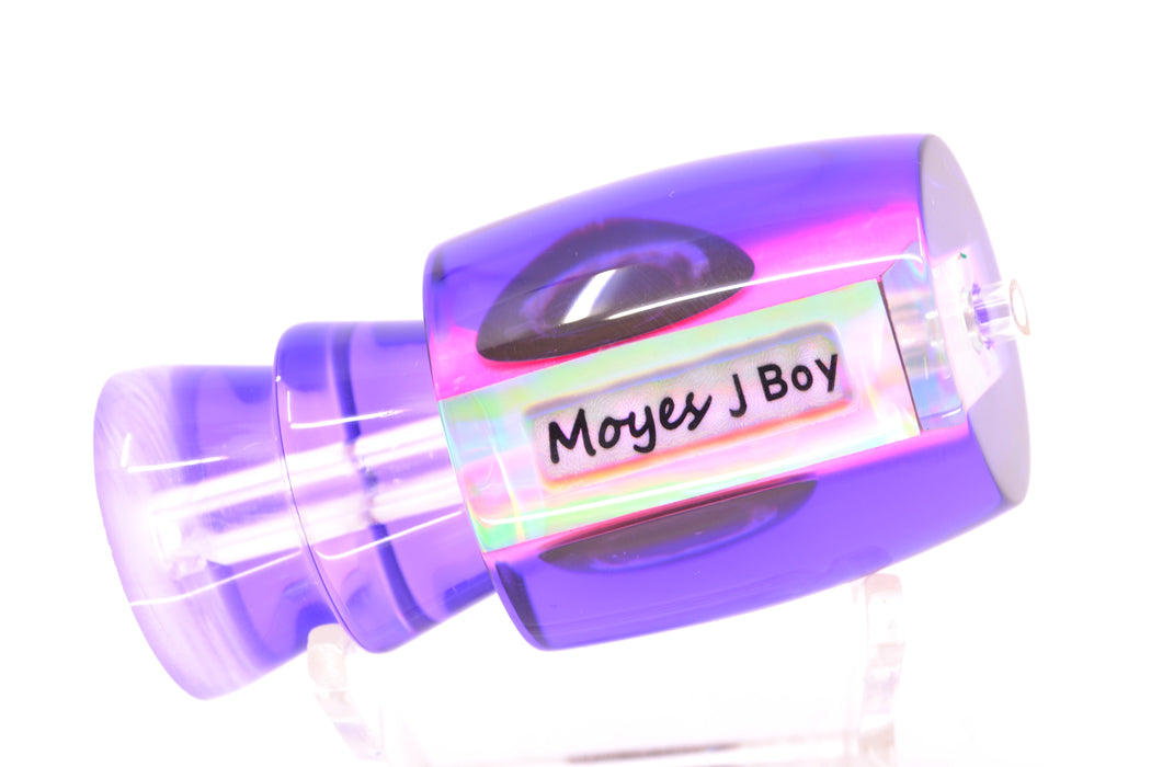 Moyes Lures Pink MOP Purple Back Taxi Eyes Medium J-Boy 12" 4oz