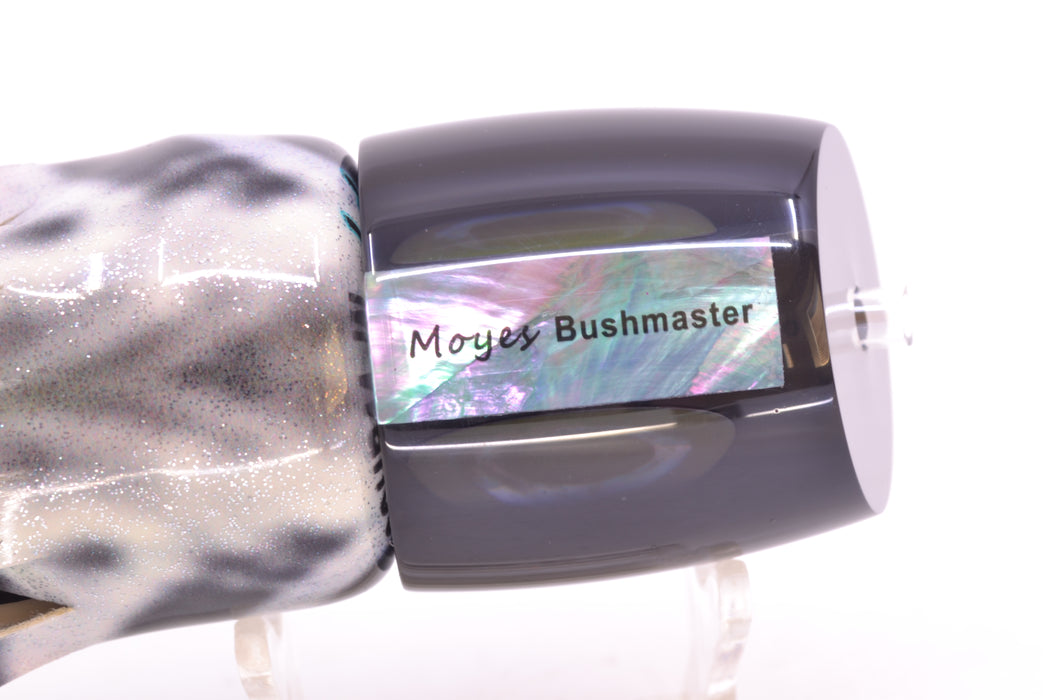 Moyes Lures Black Pearl Black Back Taxi Eyes Bushmaster 12" 7.5oz FT Vinyl Wahoo