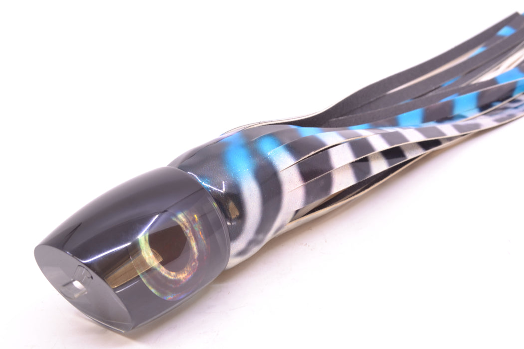 Moyes Lures Black Pearl Black Back Taxi Eyes Bushmaster 12" 7.5oz FT Vinyl Wahoo