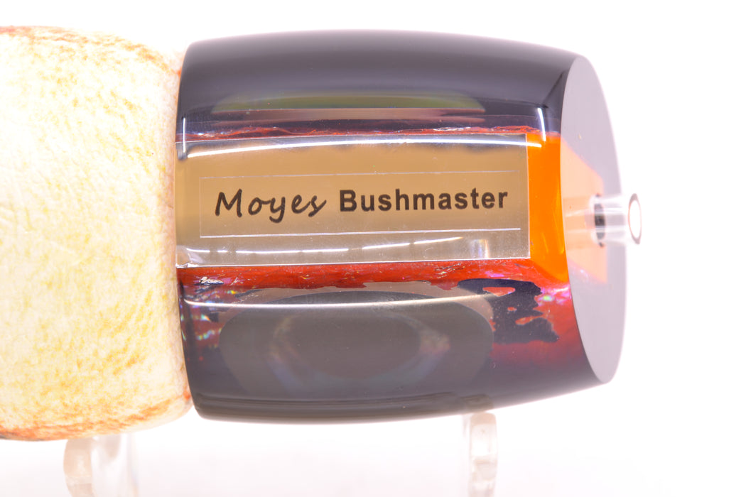 Moyes Lures Orange Dichro Black Back Bushmaster 12" 7.5oz ALV Vinyl Fire Mackerel