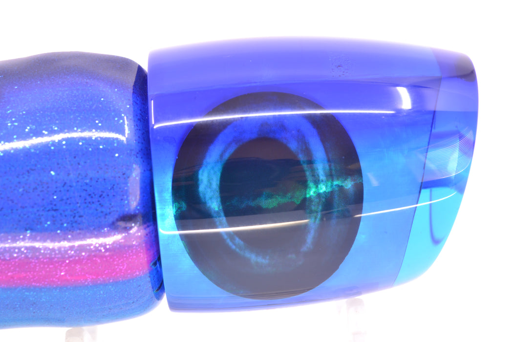 Moyes Lures Ice Blue MOP Blue Back Taxi Eyes Bushmaster 12" 7.5oz FT Vinyl Blue Dream
