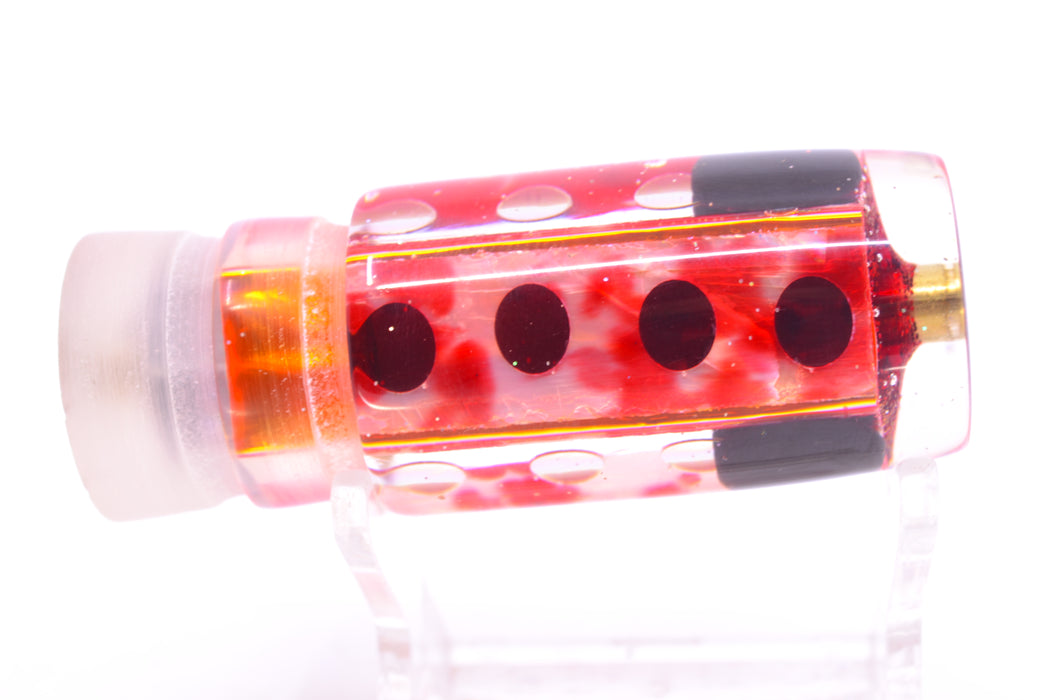 Ganku Lures Pink-Red MOP Red Dots Black Eyes Pusher 9" 5oz