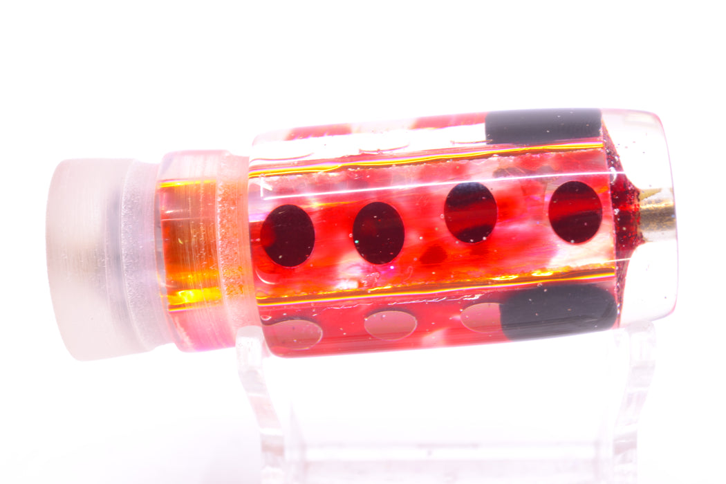 Ganku Lures Pink-Red MOP Red Dots Black Eyes Pusher 9" 5oz