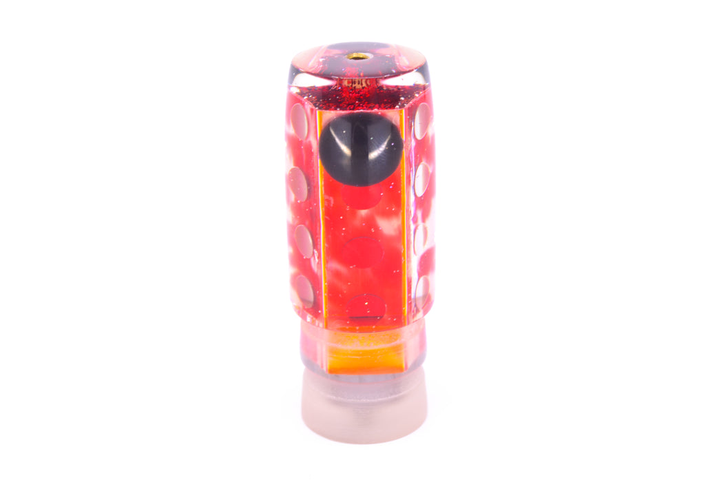 Ganku Lures Pink-Red MOP Red Dots Black Eyes Pusher 9" 5oz