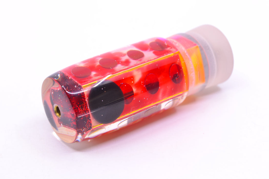 Ganku Lures Pink-Red MOP Red Dots Black Eyes Pusher 9" 5oz