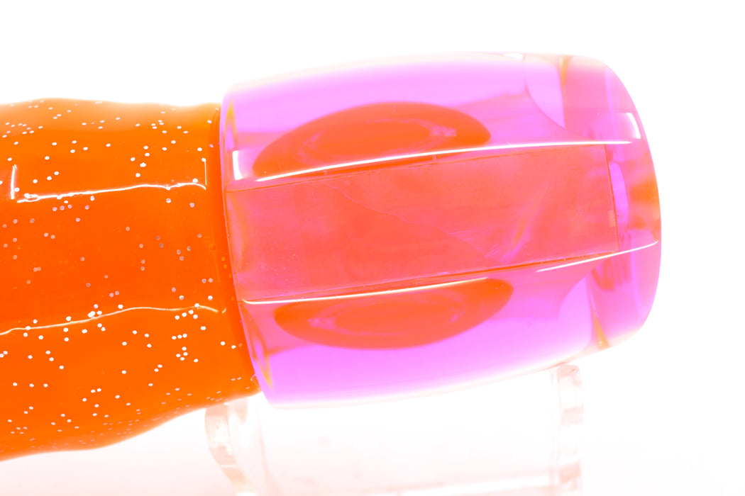 Moyes Lures Pink MOP Pink Back Taxi Eyes Bushmaster 12" 10oz Skirted Orange-Yellow-White