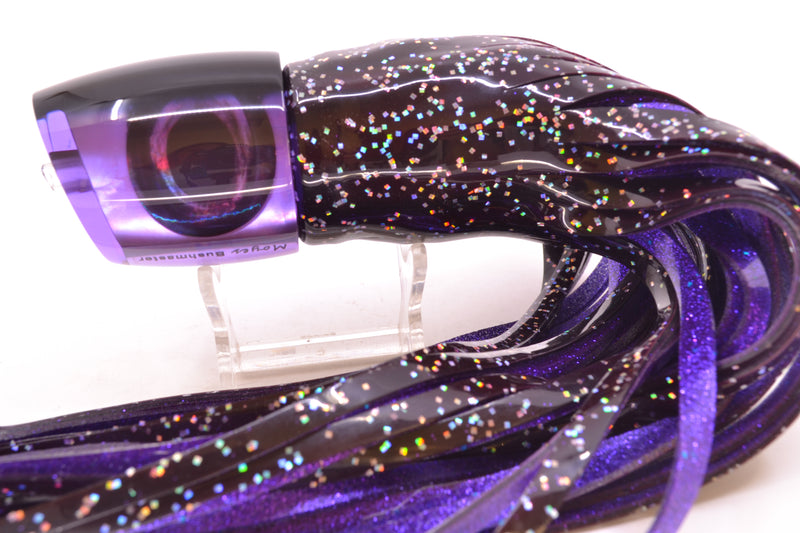 Moyes Lures Purple MOP Black Back Taxi Eyes Bushmaster 12" 10oz Skirted Black/Purple
