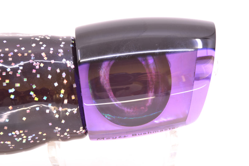 Moyes Lures Purple MOP Black Back Taxi Eyes Bushmaster 12" 10oz Skirted Black/Purple