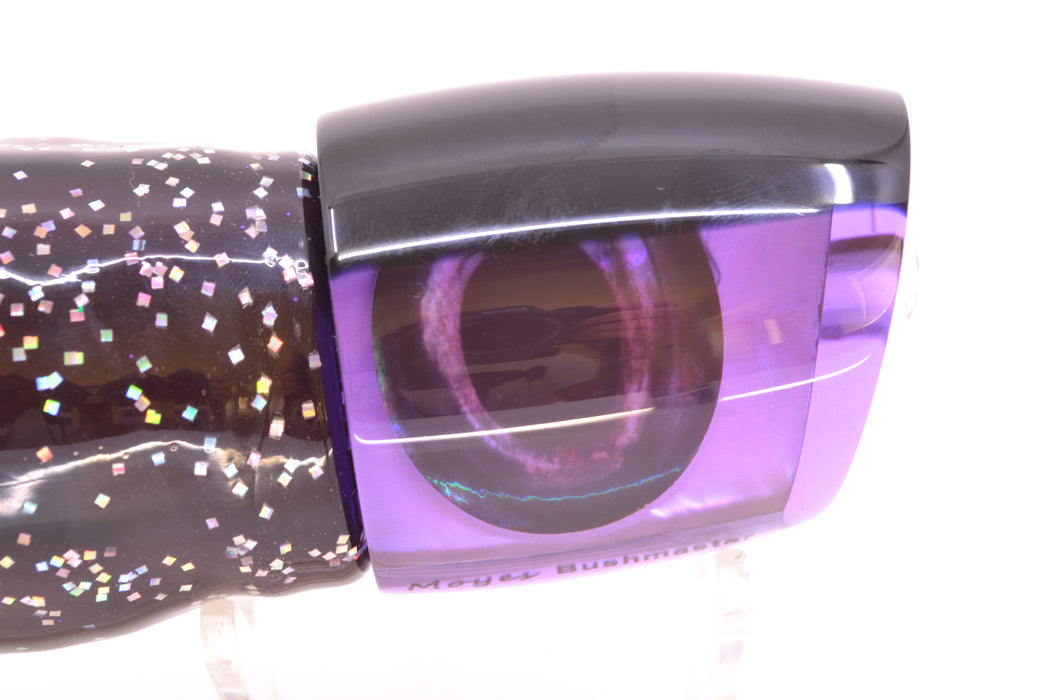 Moyes Lures Purple MOP Black Back Taxi Eyes Bushmaster 12" 10oz Skirted Black/Purple