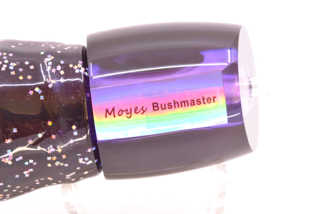 Moyes Lures Purple MOP Black Back Taxi Eyes Bushmaster 12" 10oz Skirted Black/Purple