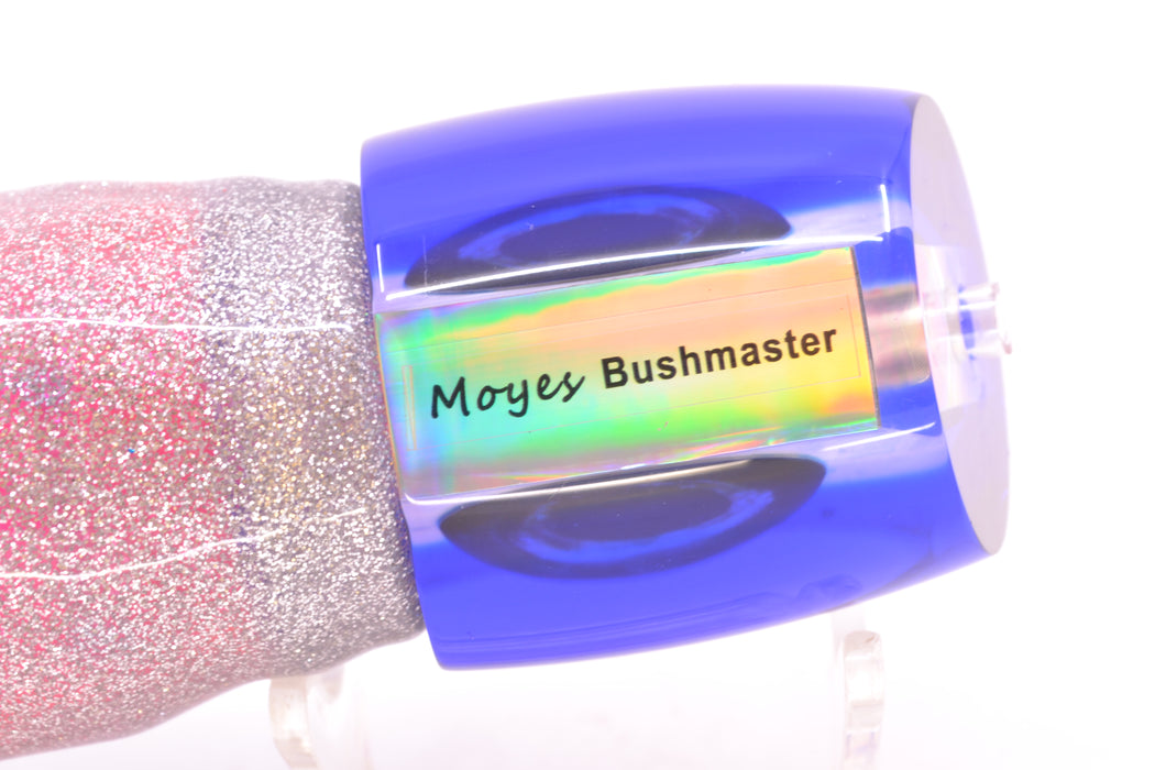 Moyes Lures White MOP Blue Back Taxi Eyes Bushmaster 12" 10oz Skirted Blue-Silver