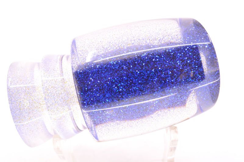 Moyes Lures Black Pearl Blue Glitter Back Taxi Eyes Bushmaster 12" 5.5oz