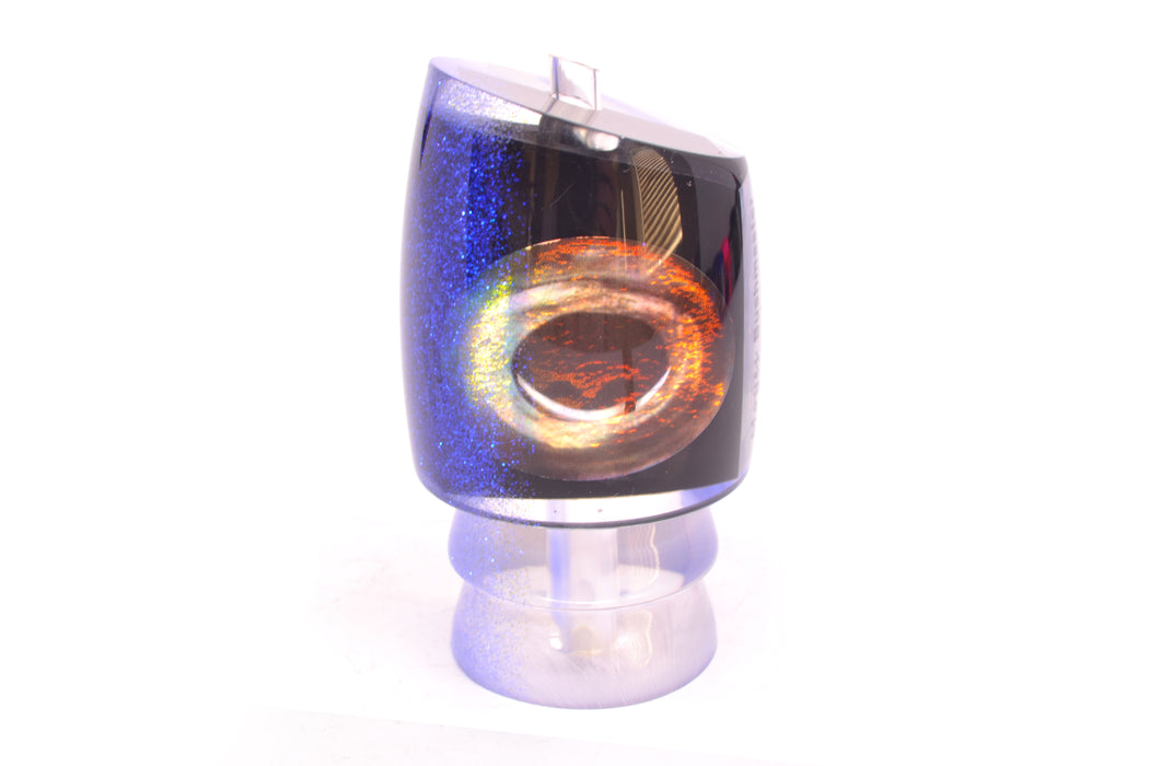 Moyes Lures Black Pearl Blue Glitter Back Taxi Eyes Bushmaster 12" 5.5oz