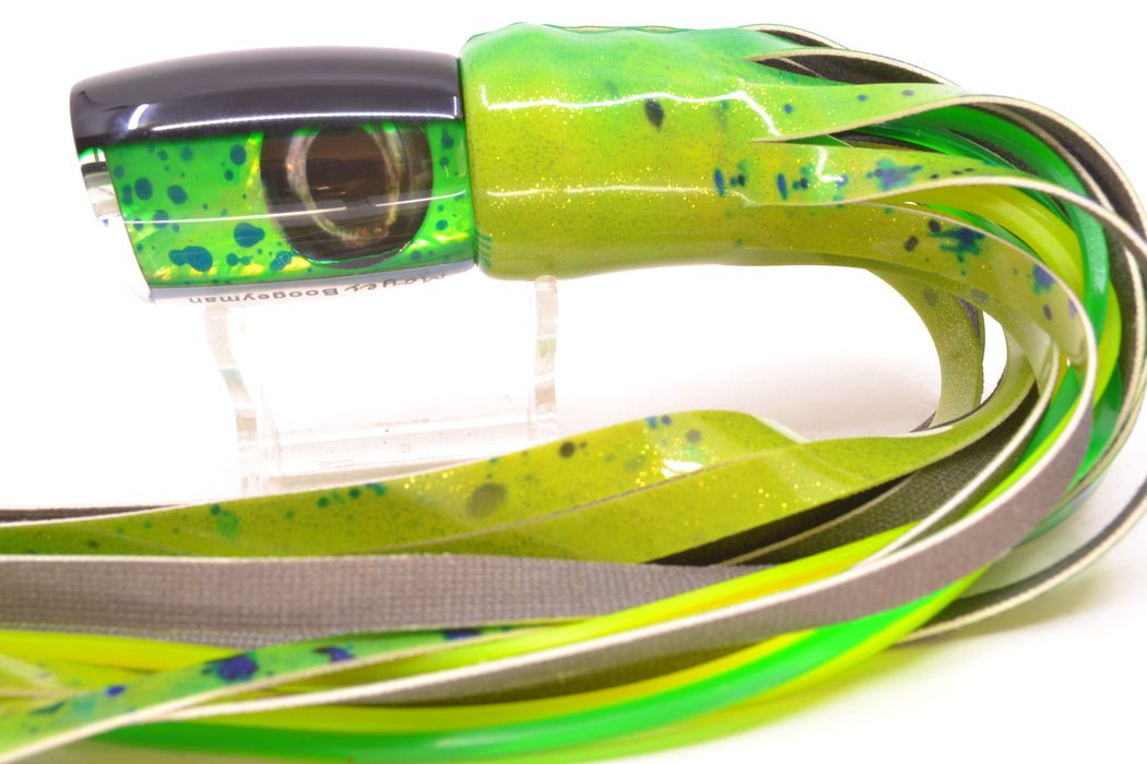 Moyes Lures Mahi MOP Green Back Taxi Eyes Boogeyman 12" 5.7oz FT Vinyl Mahi GZE
