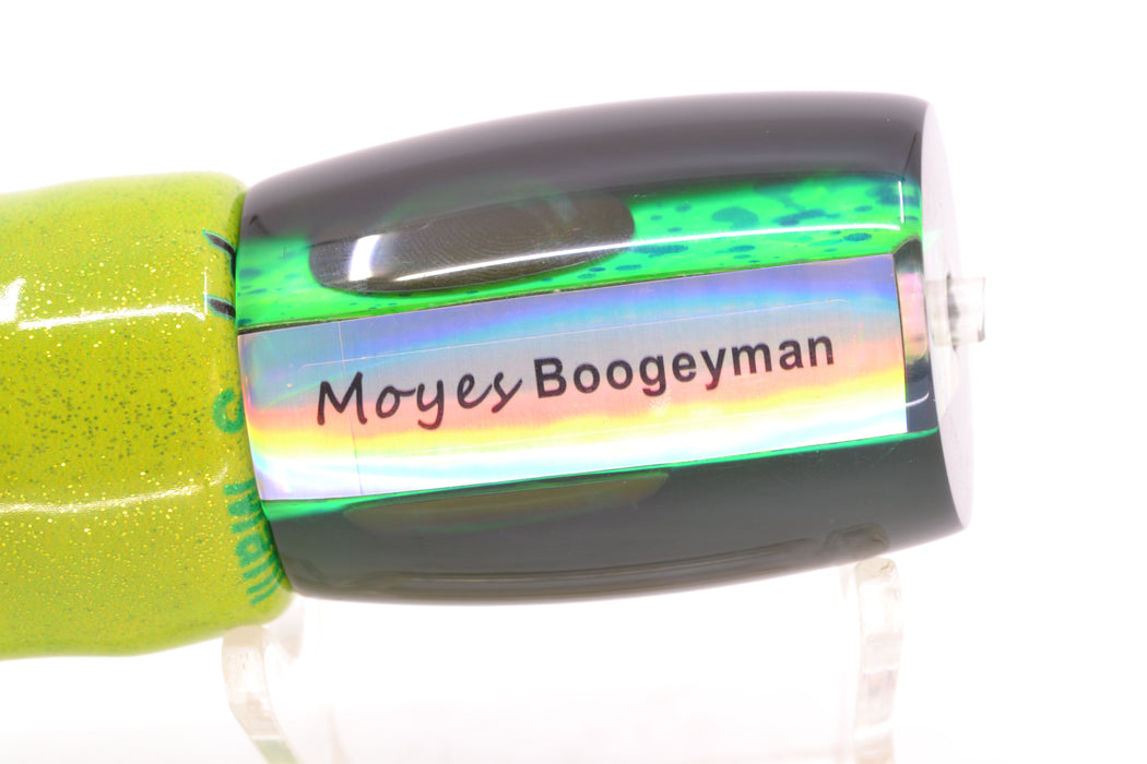 Moyes Lures Mahi MOP Green Back Taxi Eyes Boogeyman 12" 5.7oz FT Vinyl Mahi GZE