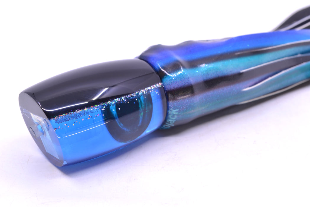 Moyes Lures Blue MOP Black-Silver Back Taxi Eyes Boogeyman 12" 5.7oz FT Vinyl Skipjack GZE