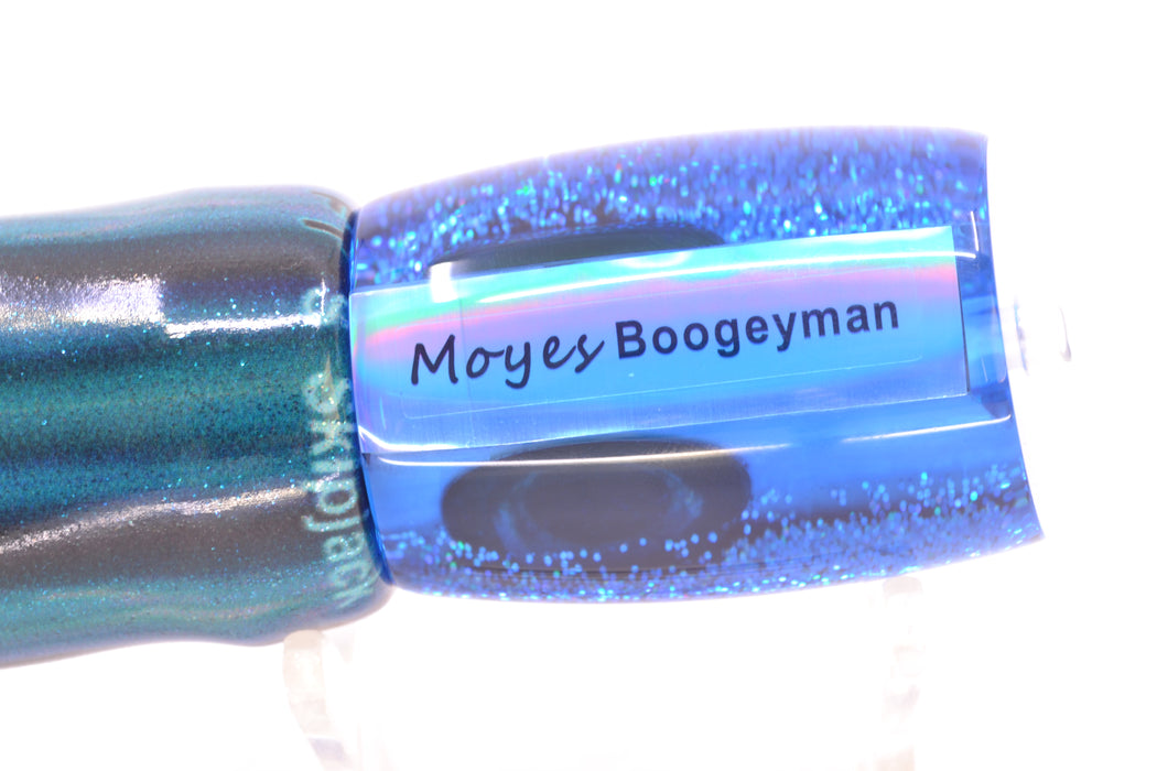 Moyes Lures Blue MOP Black-Silver Back Taxi Eyes Boogeyman 12" 5.7oz FT Vinyl Skipjack GZE