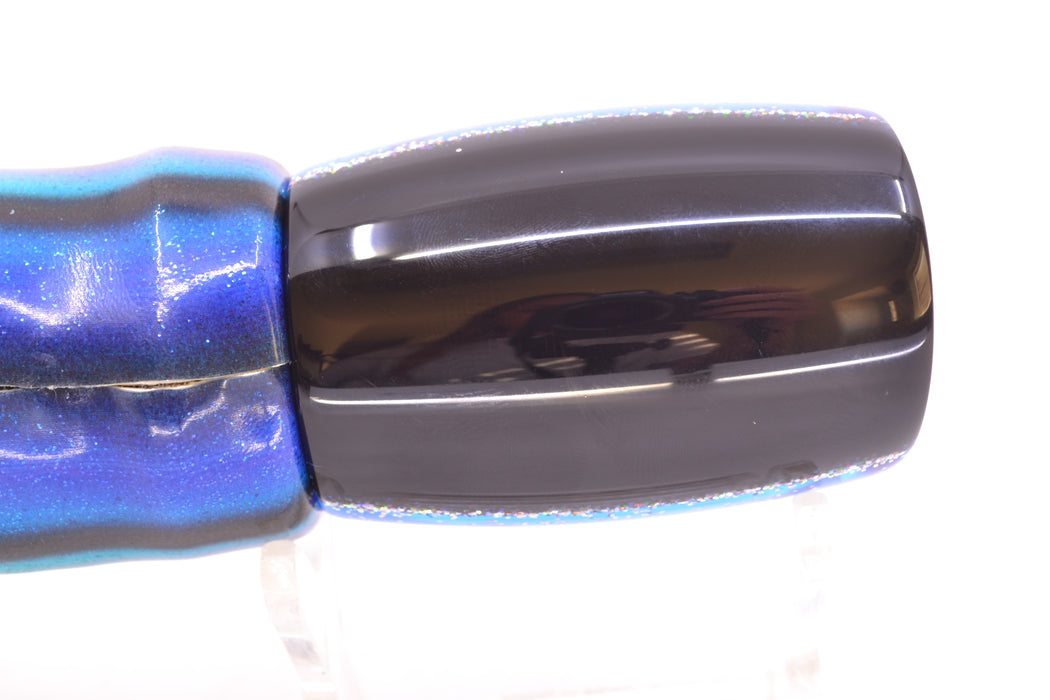 Moyes Lures Blue MOP Black-Silver Back Taxi Eyes Boogeyman 12" 5.7oz FT Vinyl Skipjack GZE